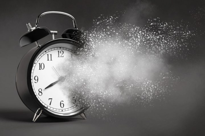 a clock dissolving