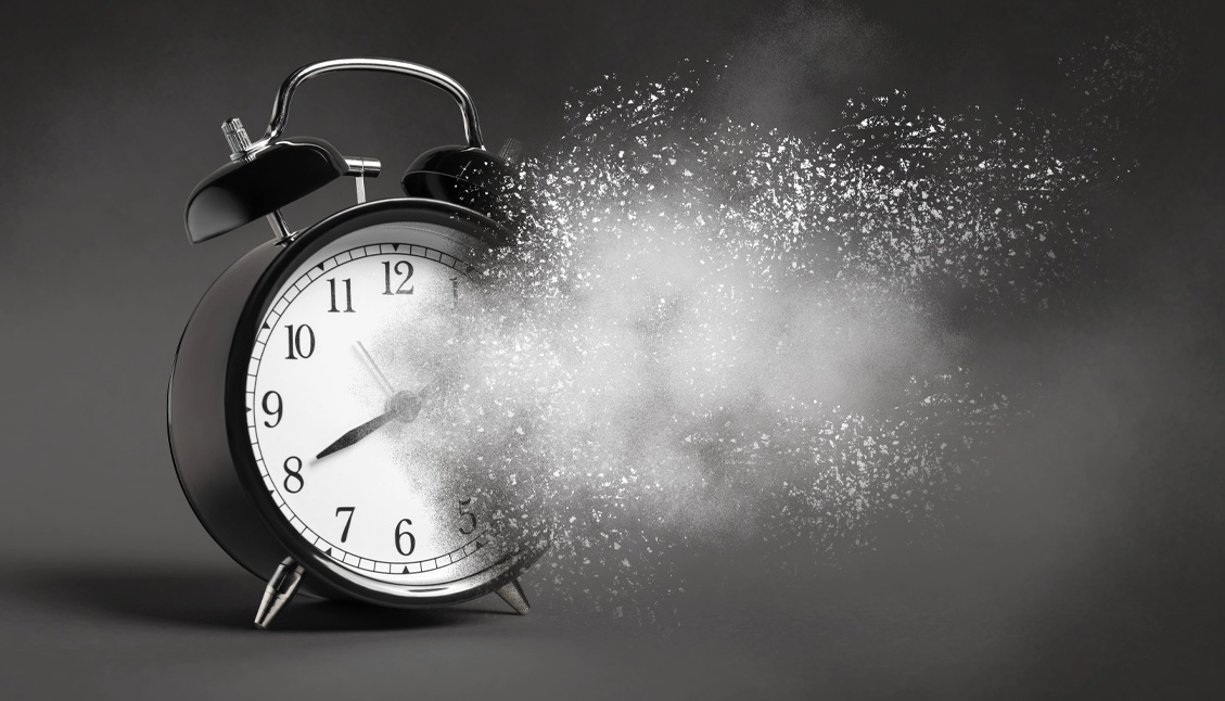 a clock dissolving