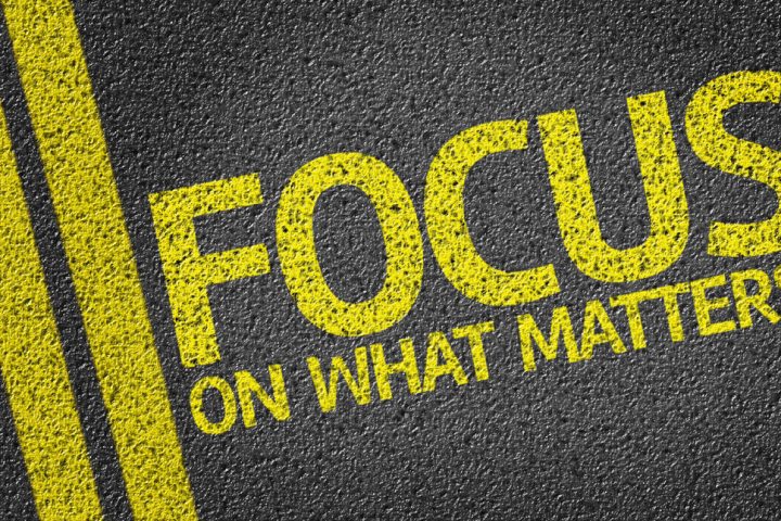 the word focus painted on pavement