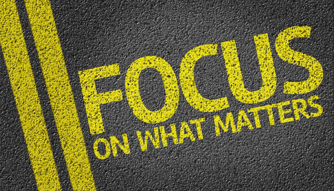 the word focus painted on pavement
