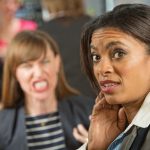 an angry coworker having a fit
