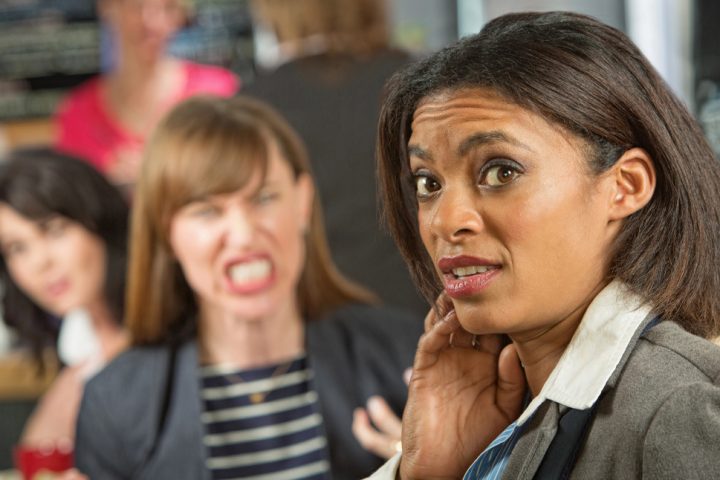 an angry coworker having a fit