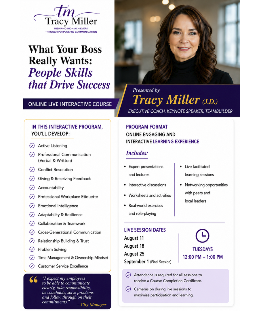 People skills online course poster